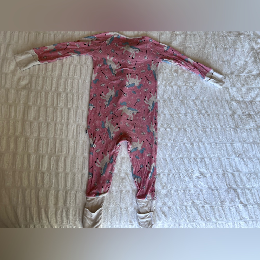 Little Sleepies Unicorn Zippy Pajamas 6-12M - Picture 7 of 7